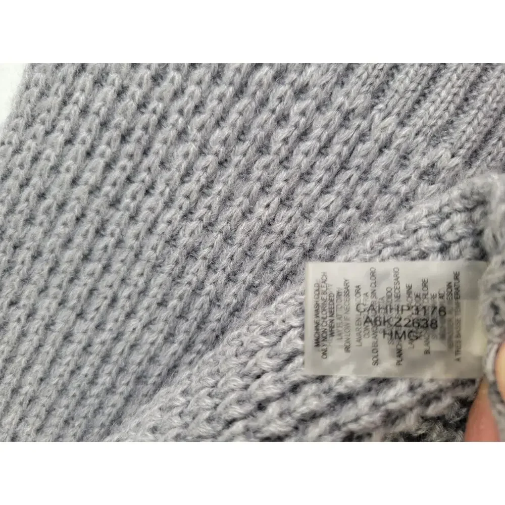 Calvin Klein Gray Soft Waffle Knit Soft Designer Neck Warmer Scarf Womens 65
